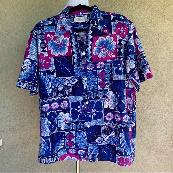 🌺 Vintage Hawaiian Wedding Honeymoon Set Dress Shirt - Picture 12 of 14